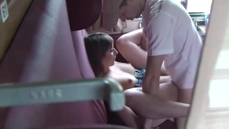 Young fellow traveler fucks my wife on the train
