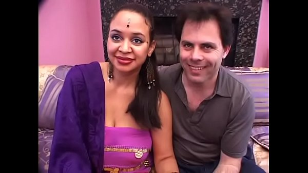 Indian skank sucks a white cock then gets her pussy stuffed by dark stud'_s dick