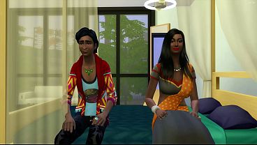 Indian step mom catches her masturbating on the bed In His Room Then she called him to her room to help him have sex for the first time